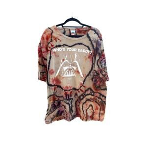 Star Wars Daddy Tie Dye Graphic T Shirt | Geode Tie - Reverse Dye / Ice Dye